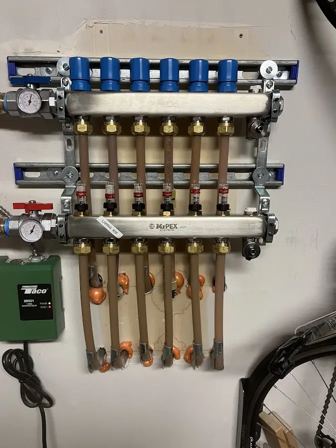 Plumber performing Gas Leak Detection at a residential property in Francisville